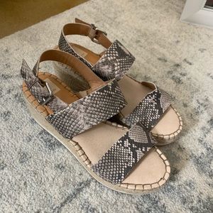 Dolce Vita Snake Skin Platform Heels